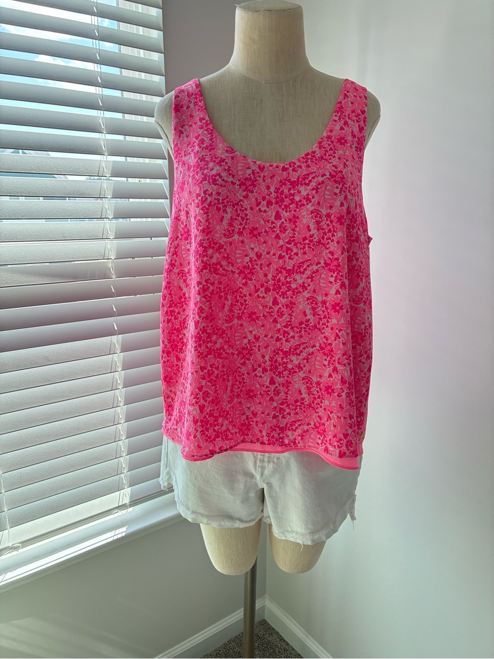Lily Pulitzer Women's Neon Pink Florin Reversible Tank Top
